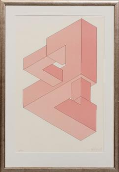 Oscar Reutersvärd, three litographs, signed and numbered 25/190, 4/190 and 3/190.