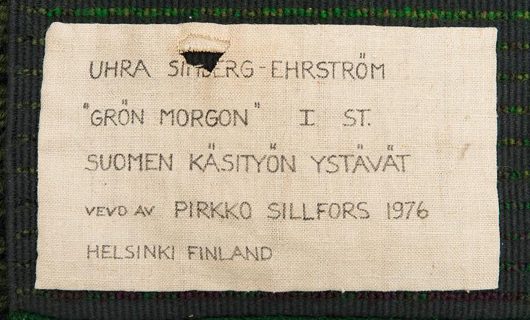 UHRA-BEATA SIMBERG-EHRSTRÖM, ryijy/ryijymatto, Suomen käsityön ystävät. Noin 185x125 cm.