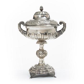 A Swedish silver Empire sugar bowl, mark of Johan Wilhelm Ohlsson, Lidköping (1837–1847).