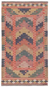 240. Märta Måås-Fjetterström, a 'Policolor' carpet, flat weave, c. 218 x 119 cm, signed MMF.