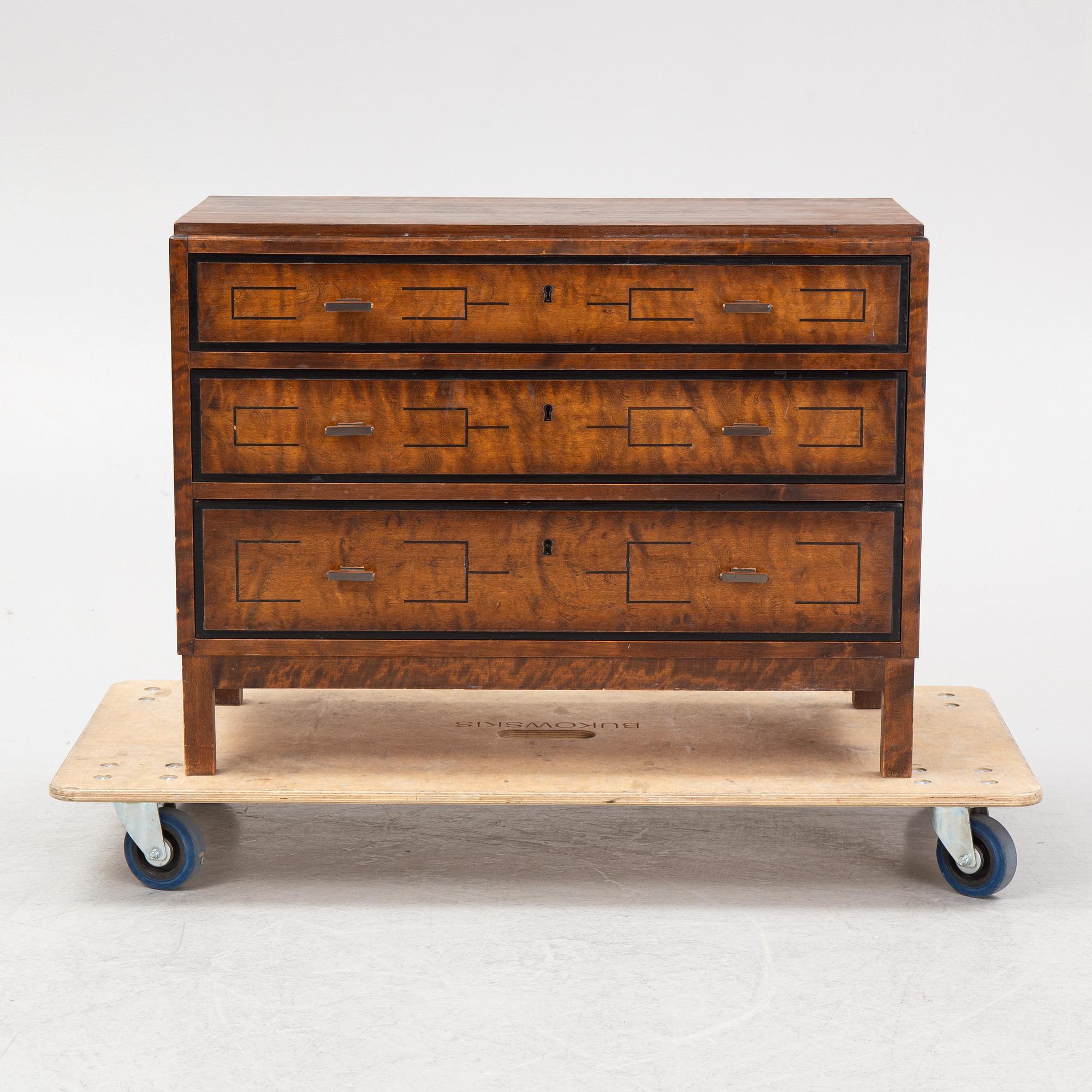 A chest of drawers, 1930's.