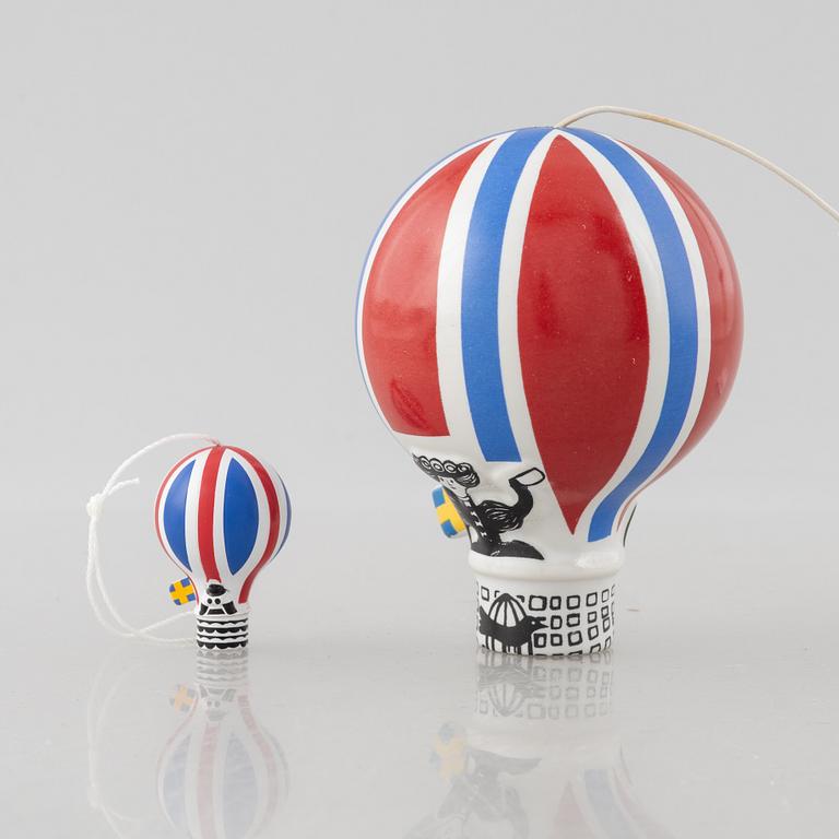 Lisa Larson, a stoneware 'Luftballong' figurine, from the series "Traffic", Gustavsberg 1971-1973.