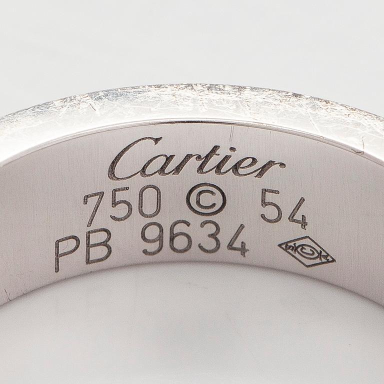Cartier, sormus, "Love", 18K valkokultaa, briljanttihiottuja timantteja.