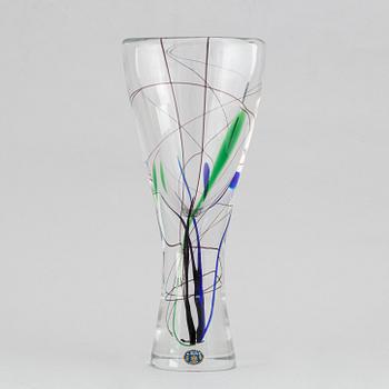 A glass vase by vicke Lindstrand,