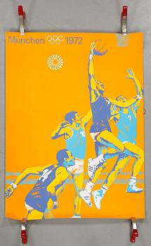 Six posters from the Olympics in Munchen, 1972.