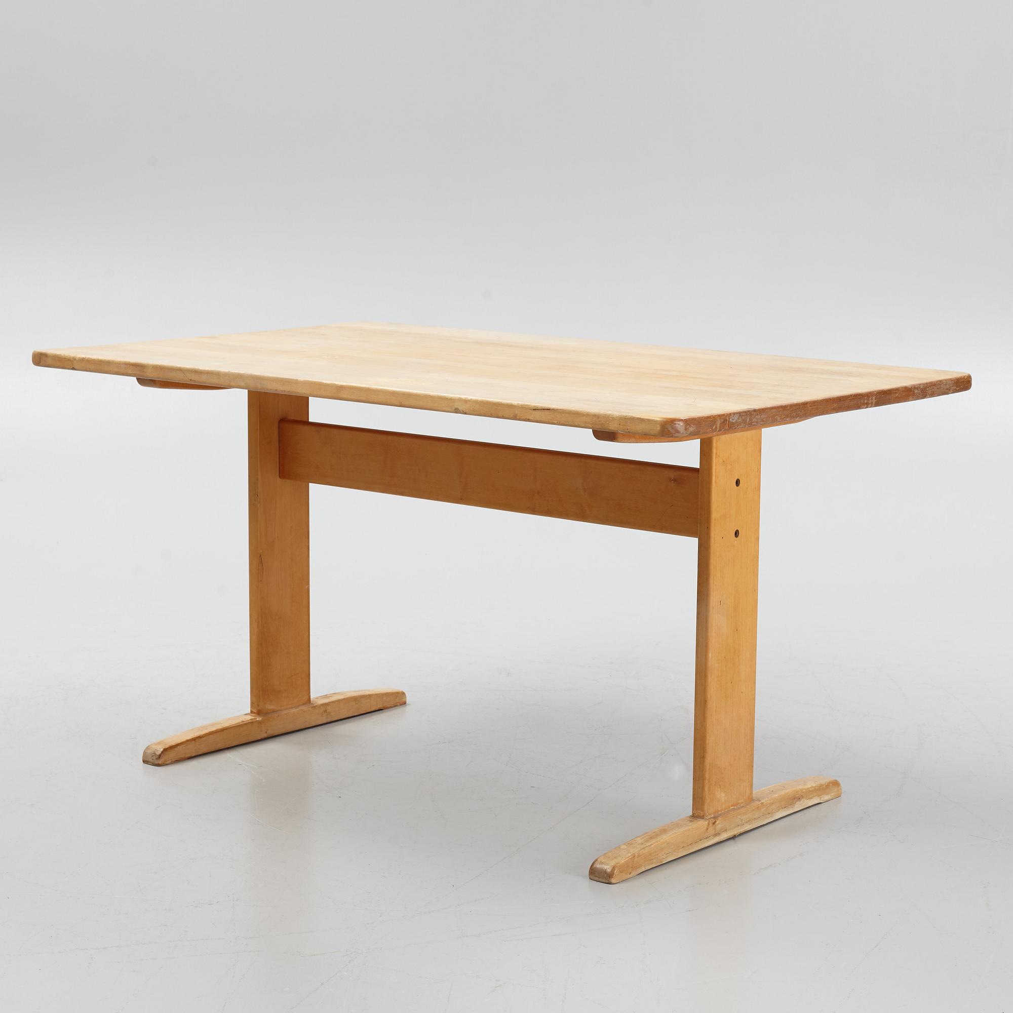 Yngve Ekström, a birch dining table, 'Björka', 1970's.