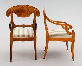 KARMSTOLAR, 1 par, Karl Johansstil, 1900-talets första hälft.