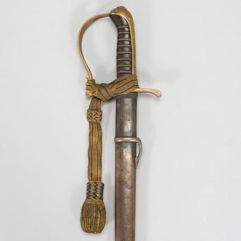 Sabel, svensk, m/1899, för underofficer, med balja.