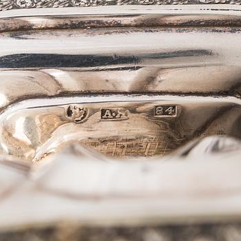 A footed parcel-gilt silver bowl, Saint Petersburg, assay master Aleksandr Jaschinkov, 1795-1825.