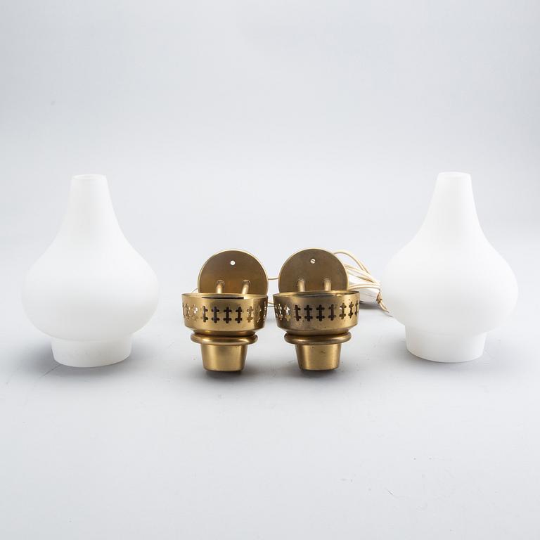 Hans Bergström, wall lamps, a pair, ASEA, mid-20th century.