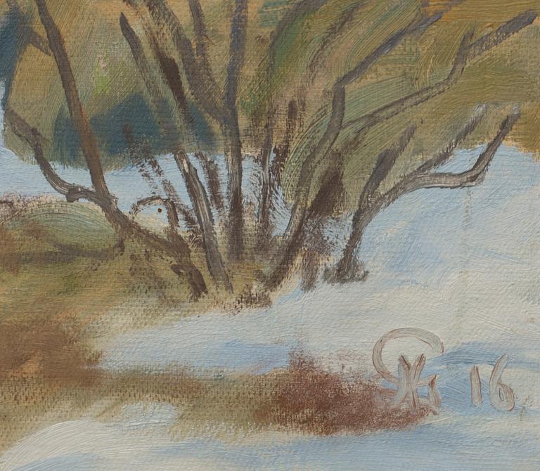 GÖSTA NYSTROEM, oil on canvas signed and dated 16.