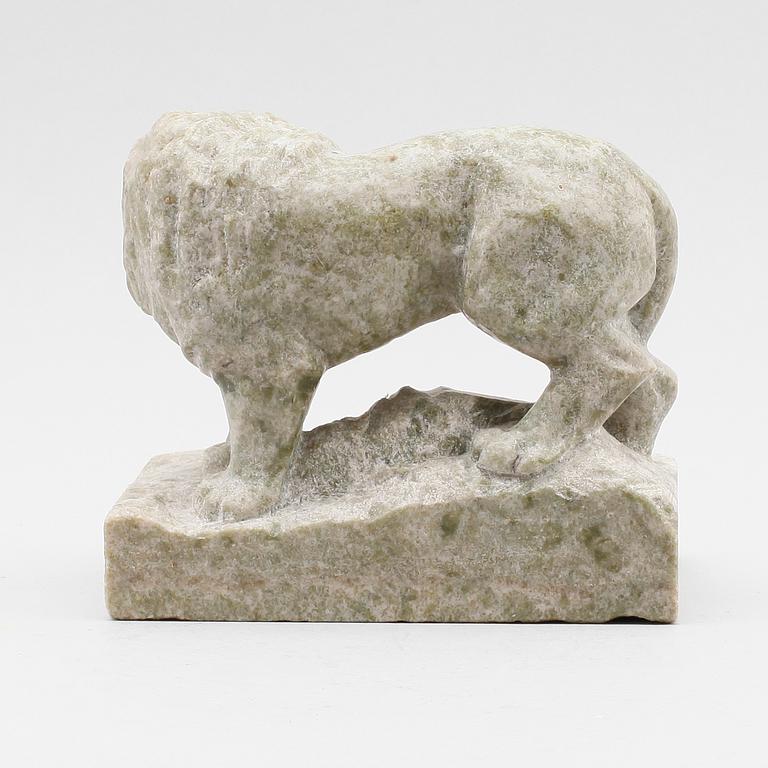 SKULPTUR, kolmårdsmarmor, 1900-tal.