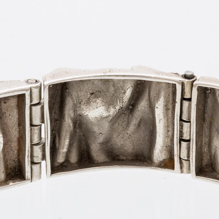 Matti Hyvärinen, sterling silver bracelet, 1971 Finland.