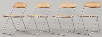 STOLAR 4 st, "Plia Folding Chair", Giancarlo Piretti, Anonima Castelli, 1900-talets andra hälft.