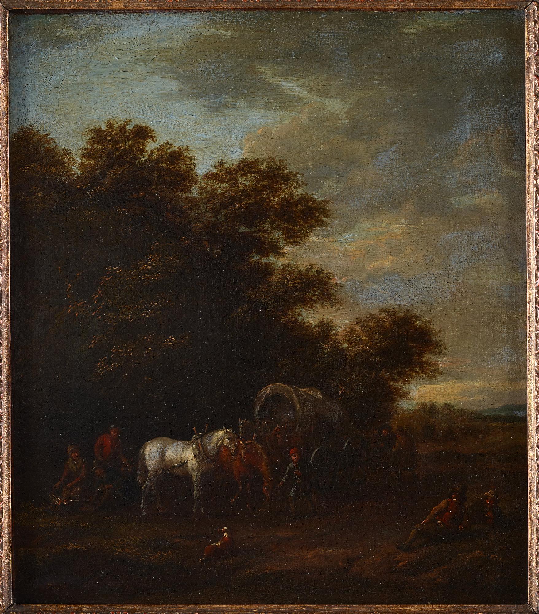 Barent Gael Circle of, Outside the inn/resting company.