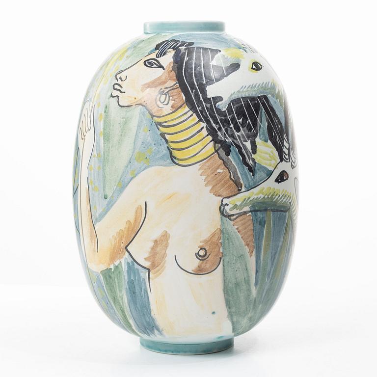 Carl-Harry Stålhane, a stoneware vase, Rörstrand 1945.