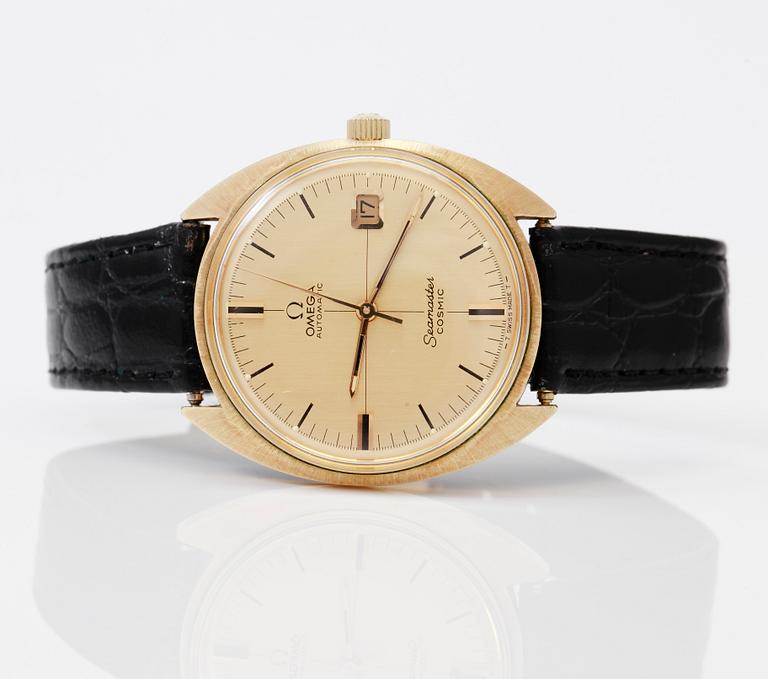 ARMBANDSUR, guld på stål, Omega Automatic Seamaster Cosmic.