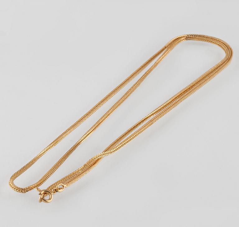HALSKEDJA, 18K guld. Vikt 10,0 gram.