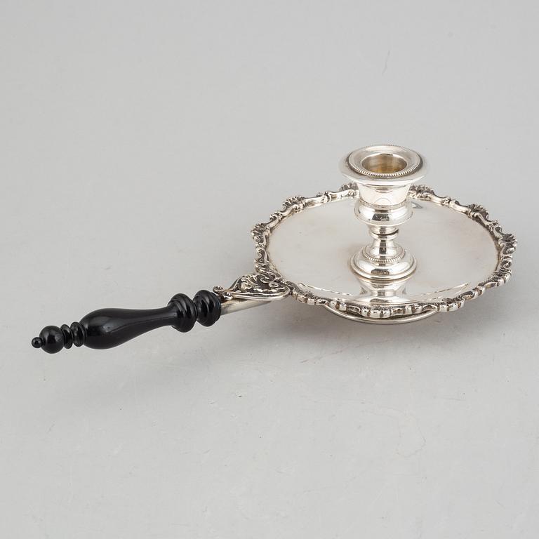 A silver chamber candlestick, B Bartolozzi, Italy circa 1950.