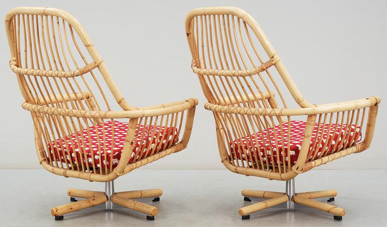 FÅTÖLJER, ett par, 1900-talets andra hälft.