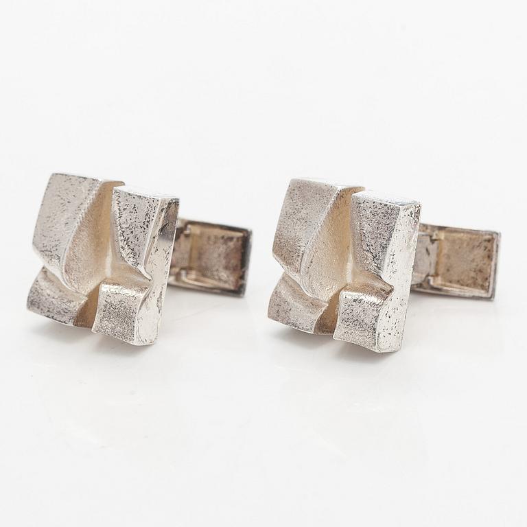 Björn Weckström, manschettknappar, "Polaris", silver, Lapponia 1978.