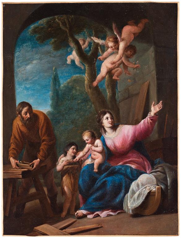 OKÄND KONSTNÄR, 1600-tal. Den heliga familjen.