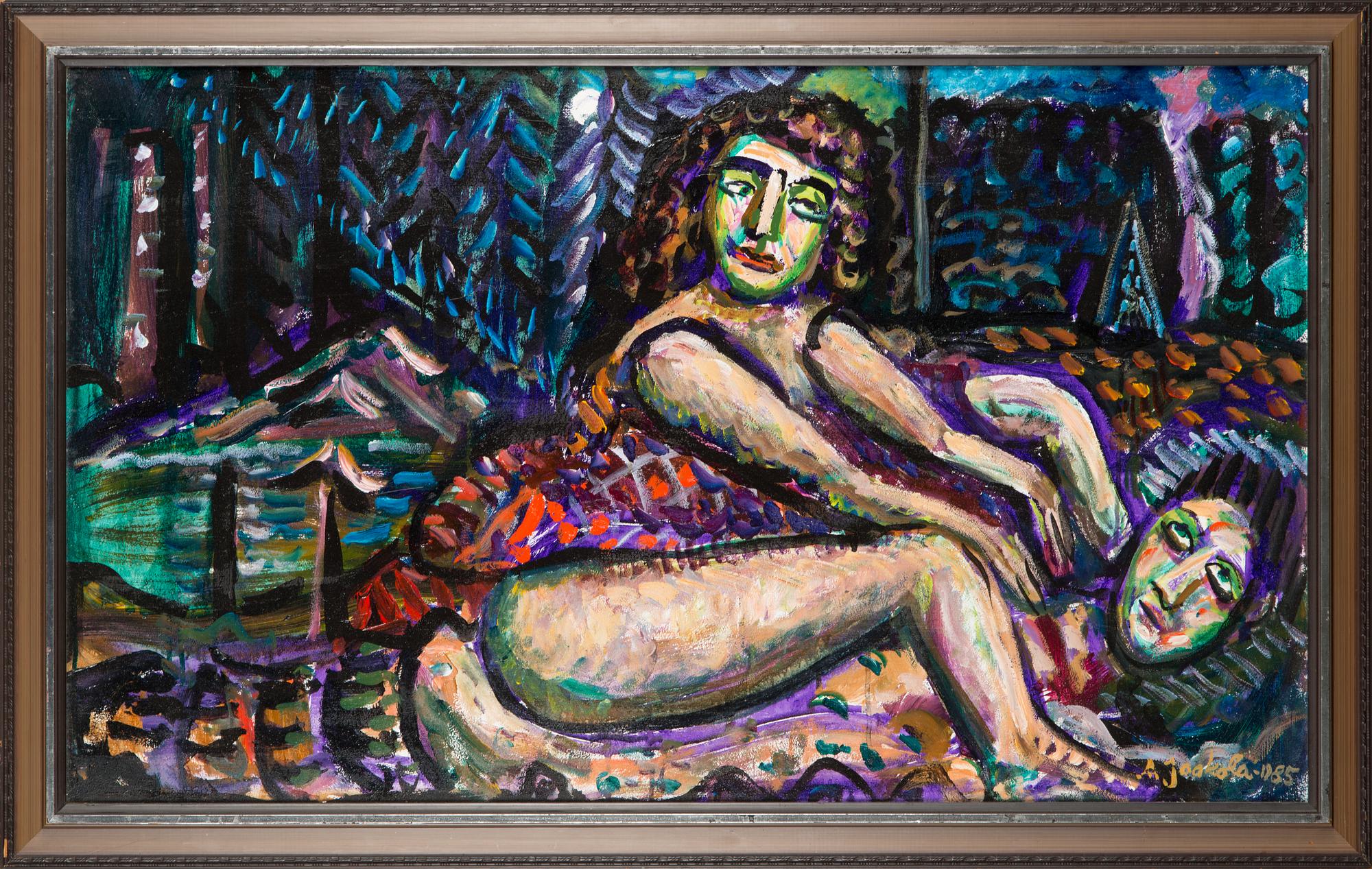 Alpo Jaakola, olja på pannå, signerad och daterad 1985.