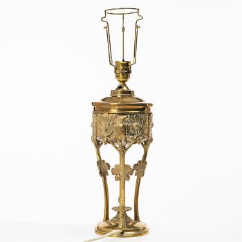 Table lamp, Jugend, Skultuna, around the year 1900.