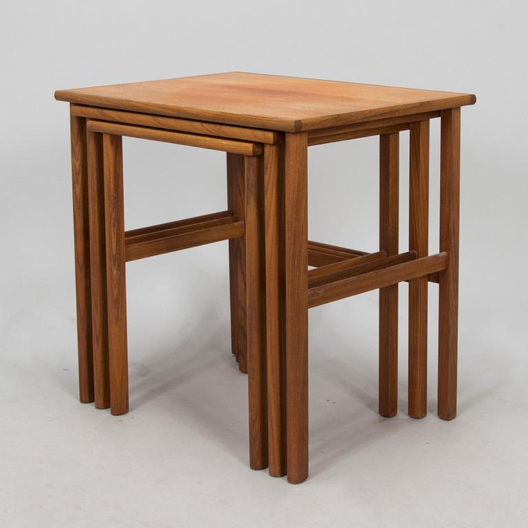 Olof Ottelin,  A 1960s 'Triplex' nesting table for Oy Stockmann Ab, Keravan Puusepäntehdas, Finland.