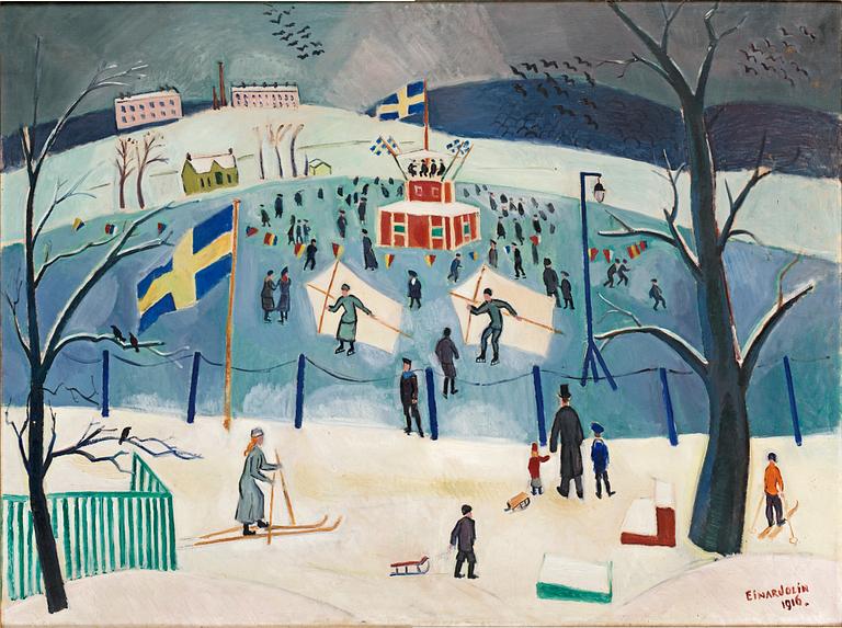 Einar Jolin, "Skridskobanan vid Stallmästaregården".