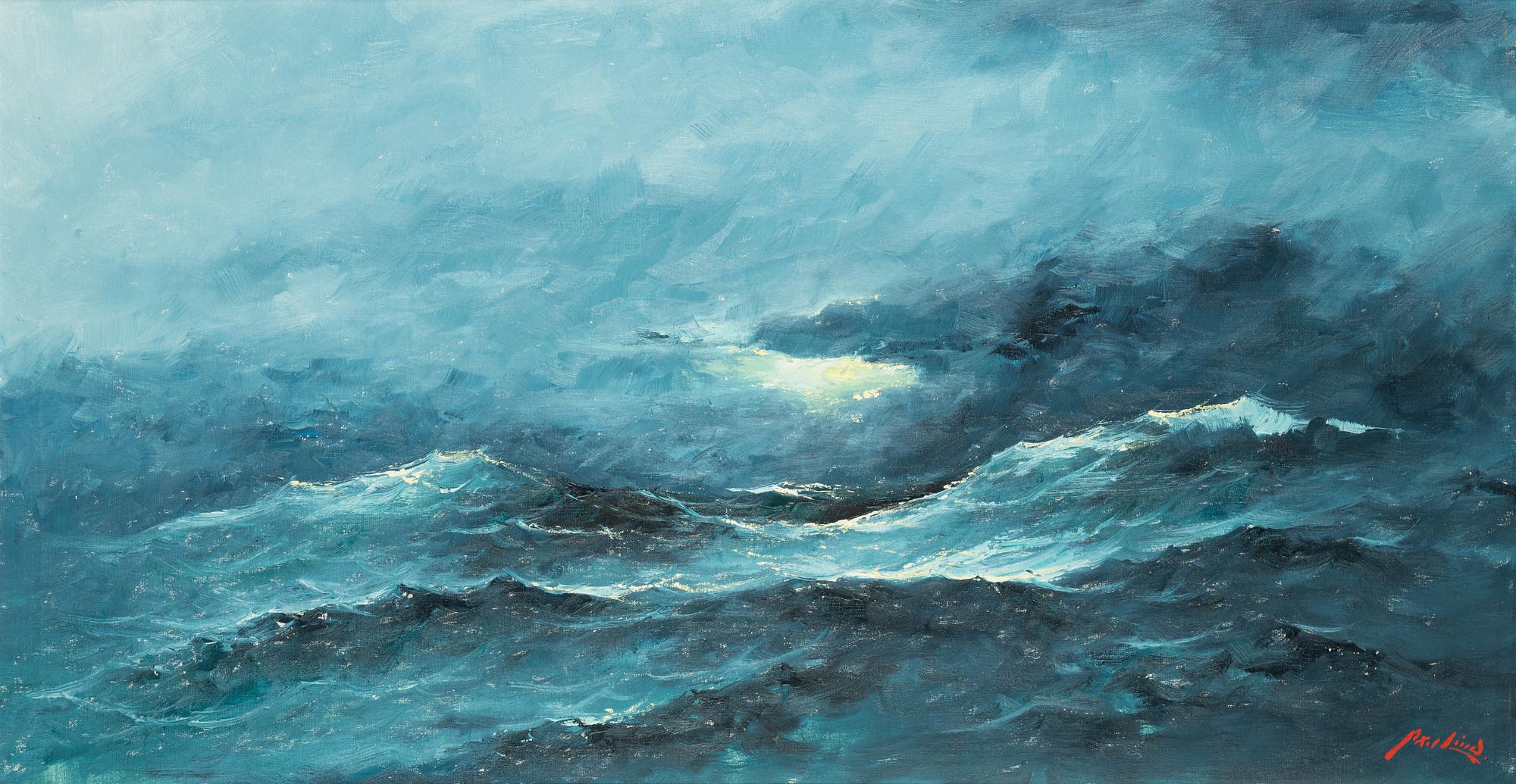 Axel Lind, oil on canvas, signed.