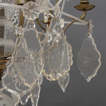 A Rococo style chandelier, early 20th Century.