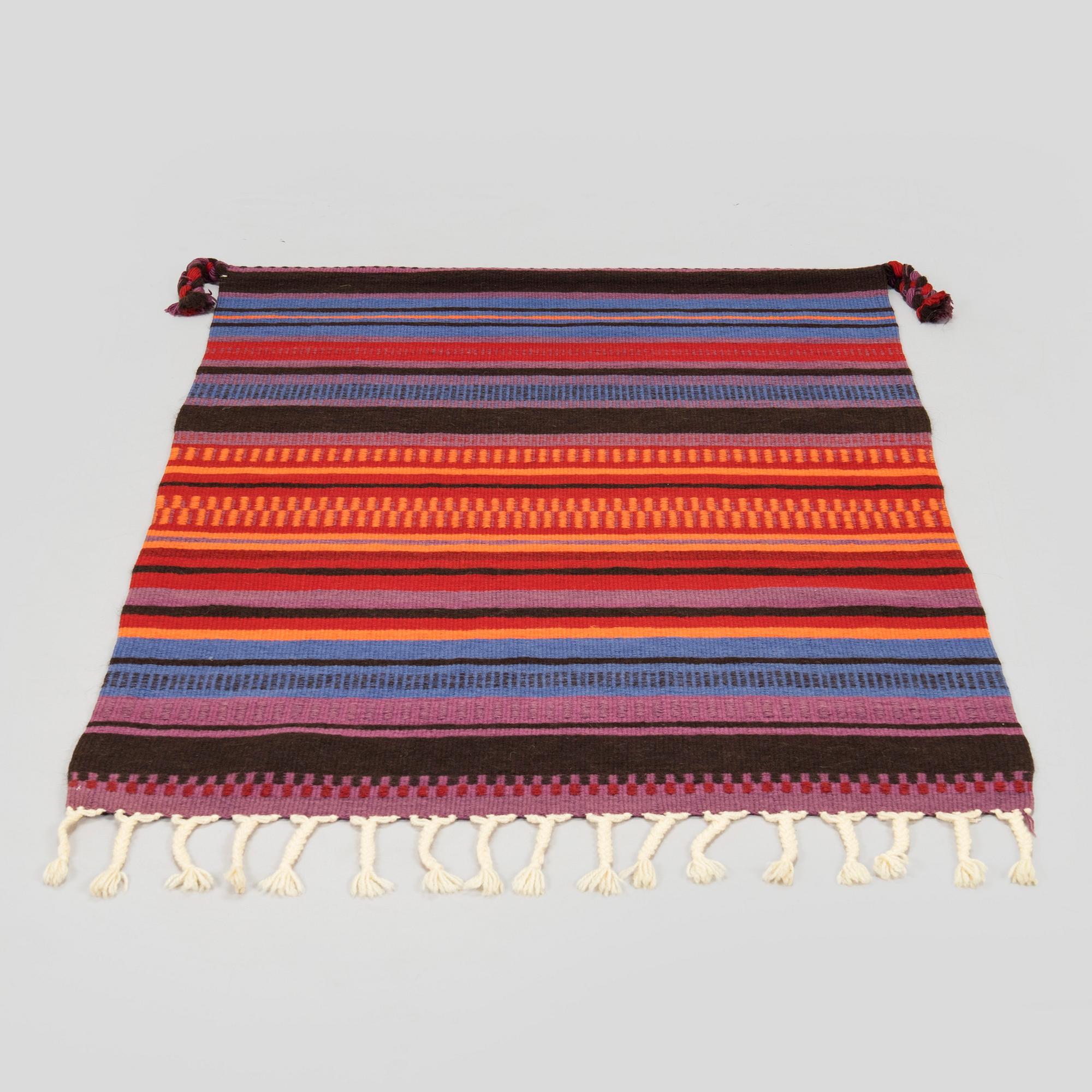 Elsa Montell-Saanio, rana / väggbonad, "En natt i fjällen" Finland. Ca 128 x 87 cm.