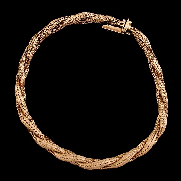 ARMBAND, 18 k guld, 1900-talets andra hälft. Vikt ca 25 gram.