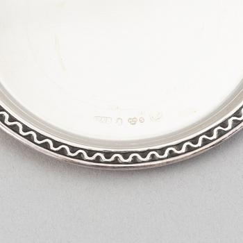 12 silver coasters, mark of GAB, Stockholm, 1955-59.