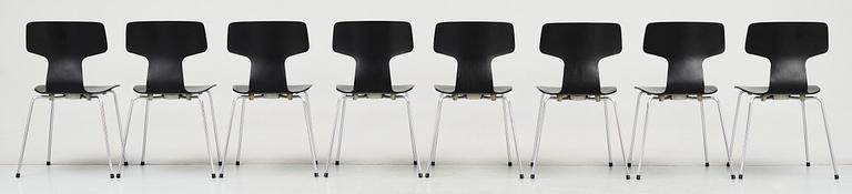 MATBORD SAMT 8 STOLAR, Fritz Hansen Piet hein, Bruno Mathsson resp Arne Jacobsen, Fritz Hansen, 3103 T-chair.