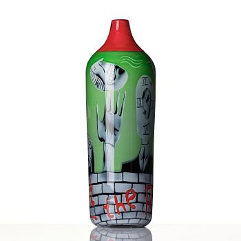 Peter Hermansson, "Eat the Rich", a unique glass vase in graal technique, Sweden, 2009.