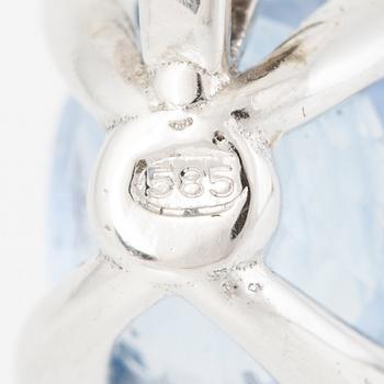 Collier 14K vitguld med safir.