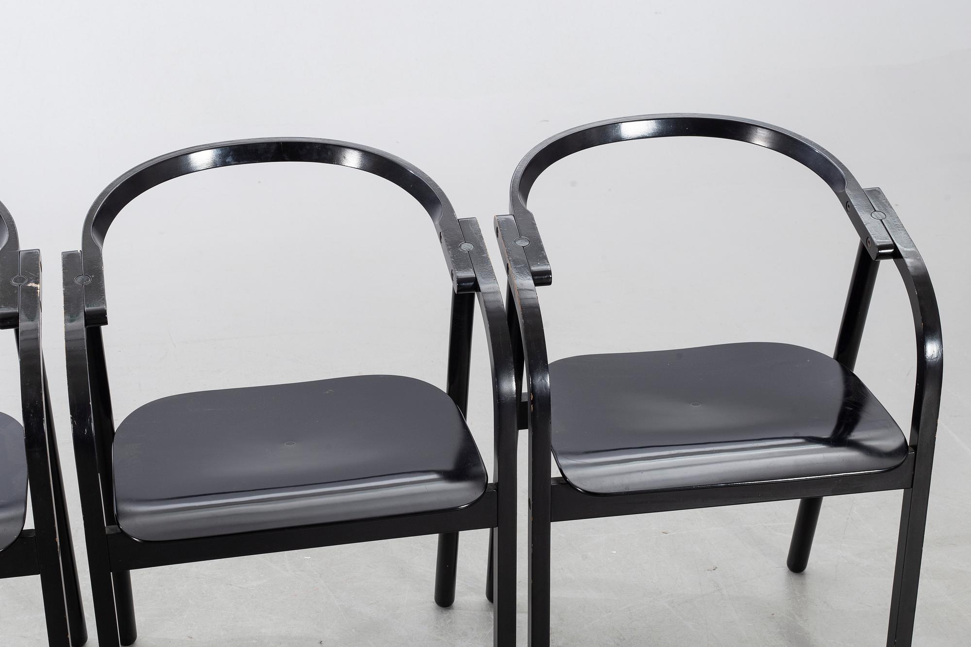 Four CHAIRS, second half of the 20th century.