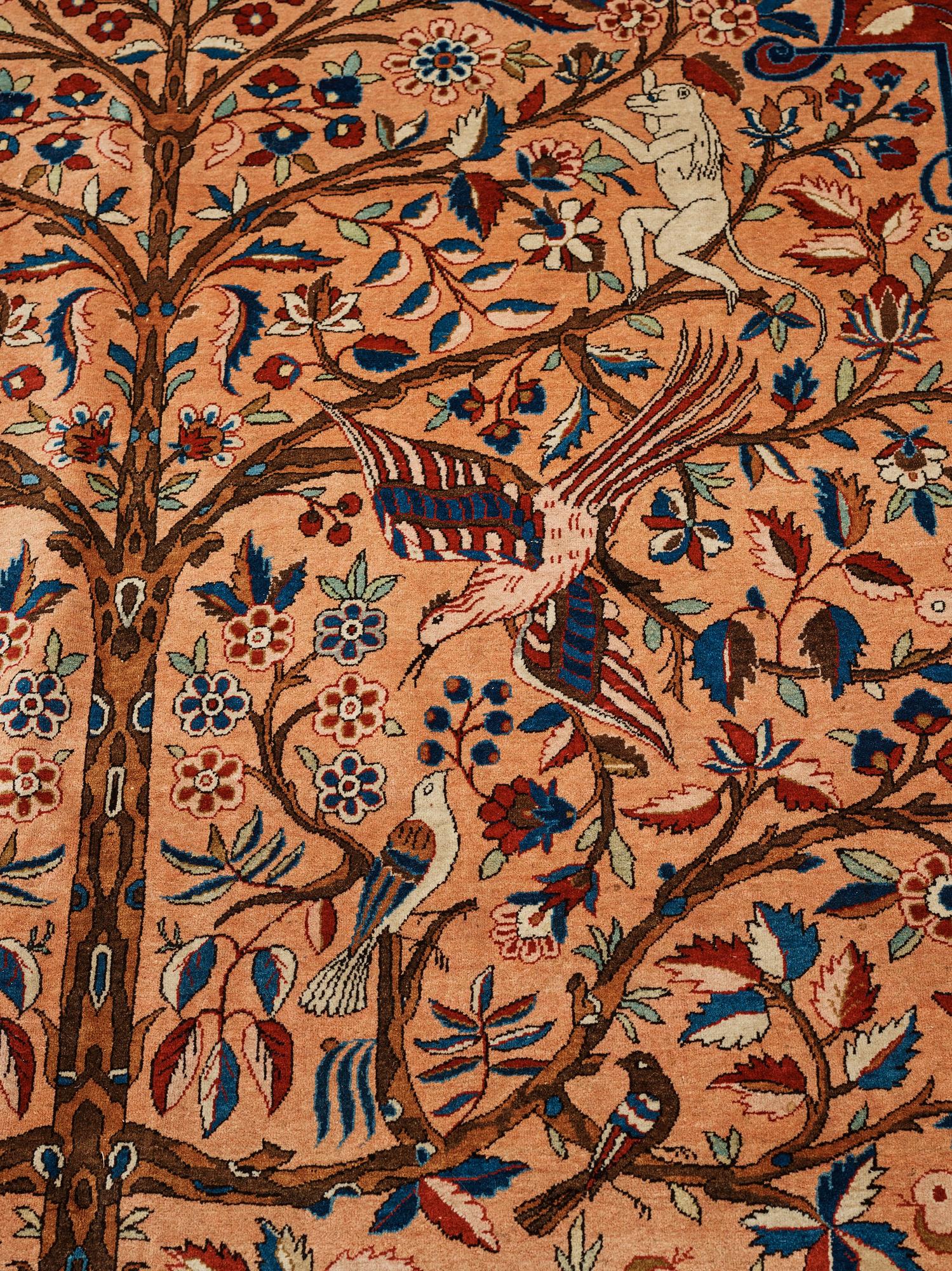 A carpet, a semi-antique Kashan, a so called Dabir, ca 383,5-387,5 x 269,5-275 cm.