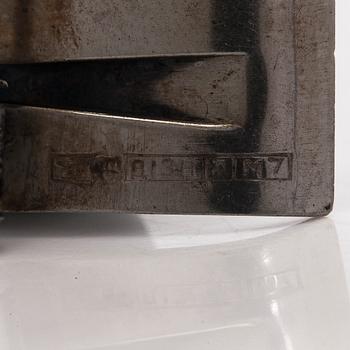 Elis Kauppi, Cufflinks and brooch, silver, Kupittaan Kulta, Turku, 1960s.