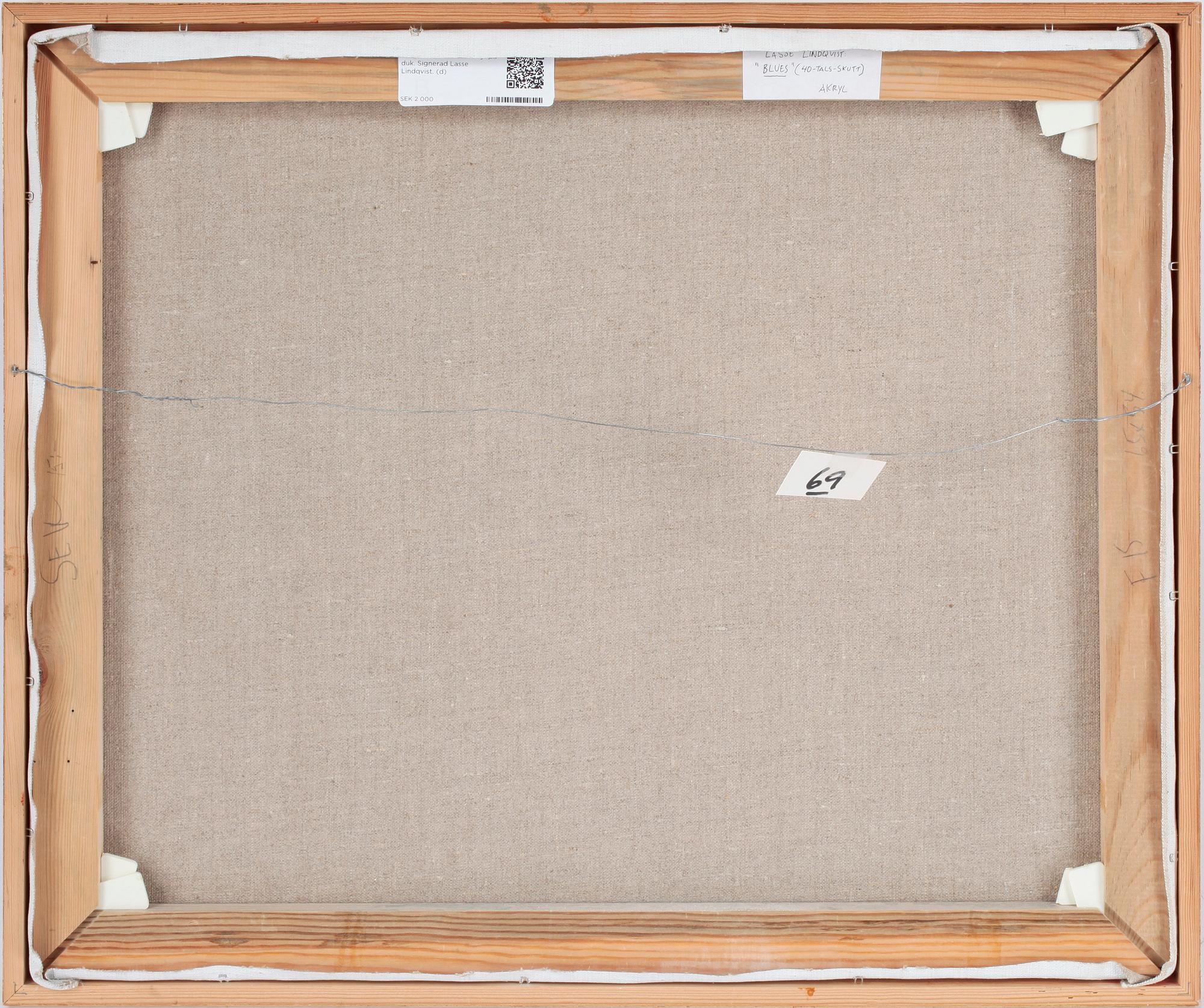 LASSE LINDQVIST. Akryl på duk. Signerad Lasse Lindqvist.