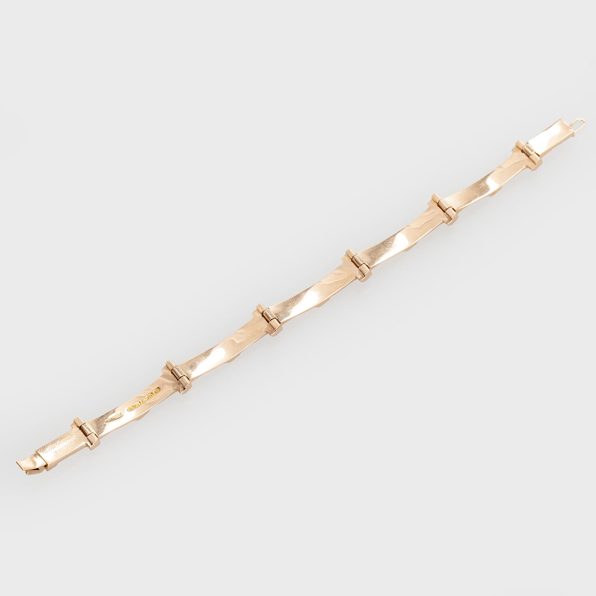 Björn Weckström, Rannekoru, 14K kultaa, "Tundra", Lapponia 1967.