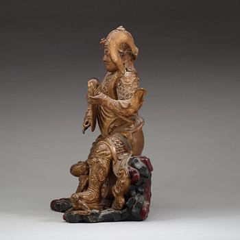 SKULPTUR, trä. Mingdynastin (1368-1644).