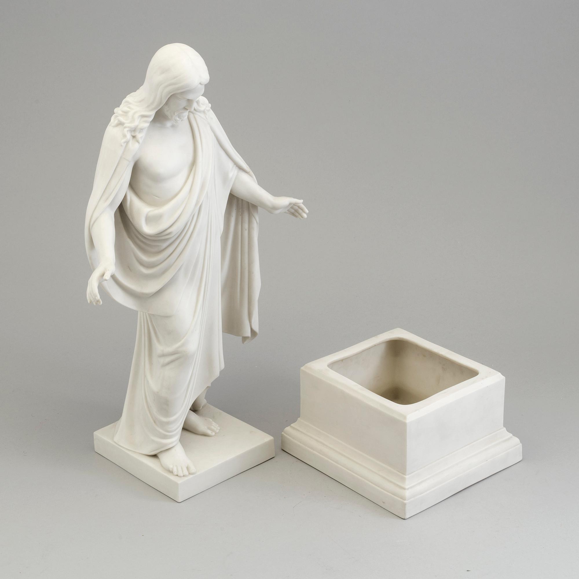 BERTEL THORVALDSEN, efter. Figurin, parian, Gustavsberg, 1934.