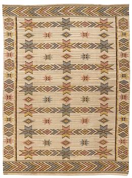 313. Märta Måås-Fjetterström, A carpet, "Vit botten", flat weave, ca 400 x 292 cm, signed MMF.