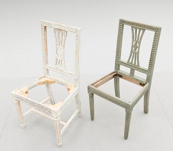 STOLAR, 2 st, gustavianska, 1700-talets slut.