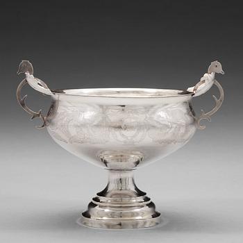 185. A Swedish 18th century silver brandy-bowl, mark of Anna Catharina Berg, Hudiksvall 1834.