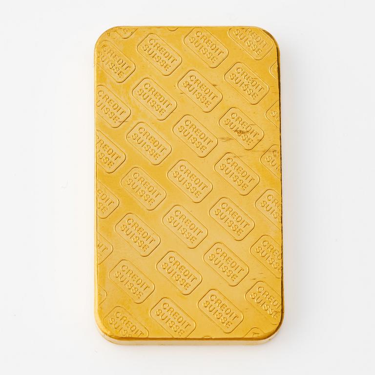 Gold bar, 24K gold, weight 100 g.