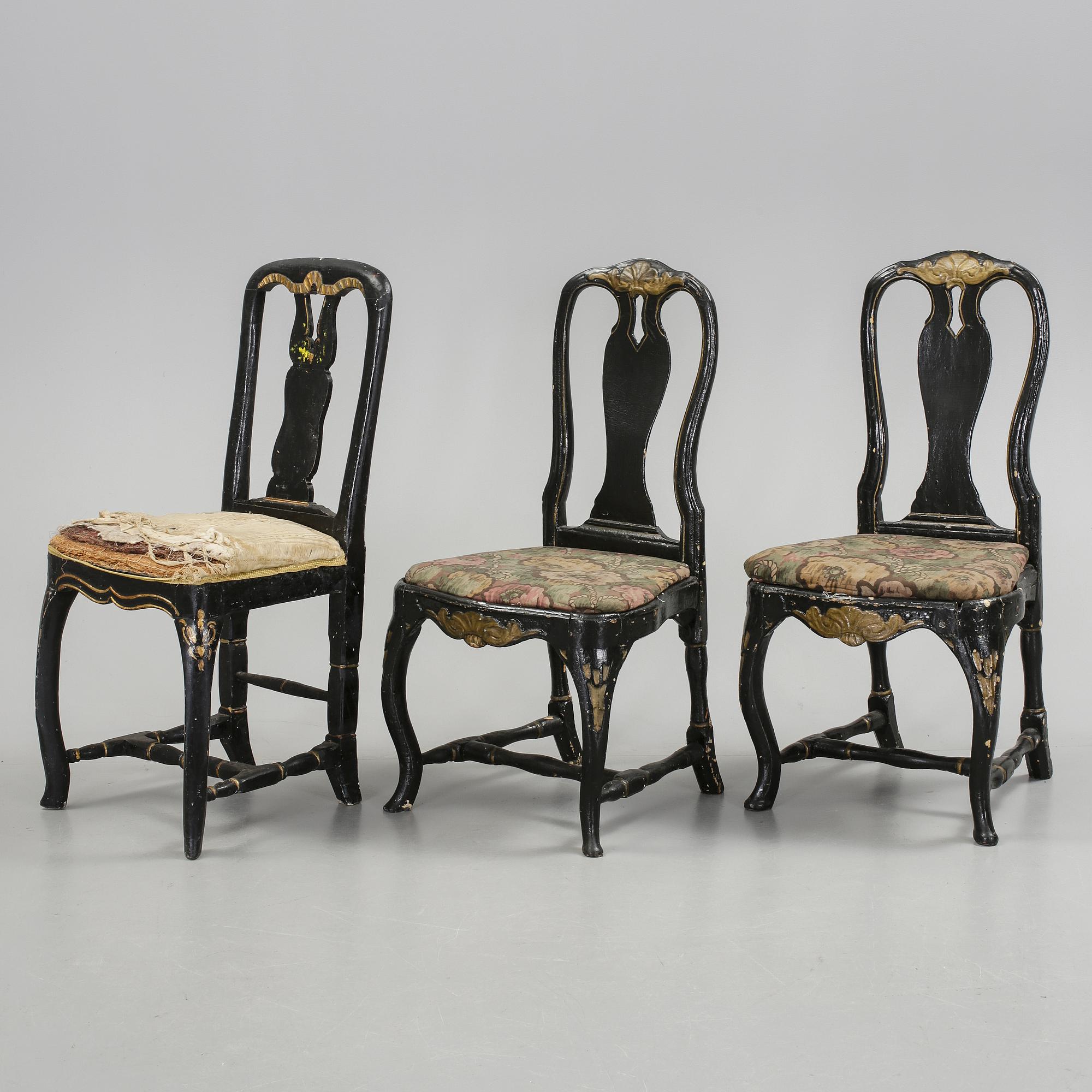 STOLAR, 2+1 st, rokoko samt senbarock, 1700-tal.